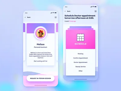 GN - High-End Personal Assistant app design ios mobile personal assistant tasks ui design user experience user interface ux design