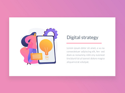 Digital strategy Metaphor Illustration concept digital strategy illustration storytelling ui ui elements ui illustration vector