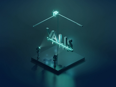 Sci-fi Logo Animation 3d 3d art animated animated logo animation blender blender3d diorama future futuristic illustration isometric isometric design isometric illustration logo low poly neon scifi