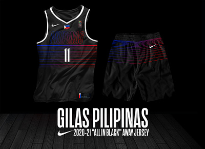 Gilas Pilipinas "All in Black" Jersey basketball jersey gilas pilipinas jersey design sports branding