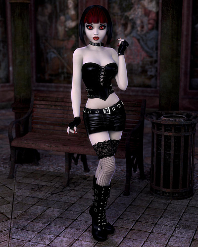 Pale Glow 3D Rendering 3d art 3d artist 3d render 3d rendering 3dcharacter anime cg digitaldoll doll pinspotter realistic 3d renderhub renders sexycute vampire vampiress