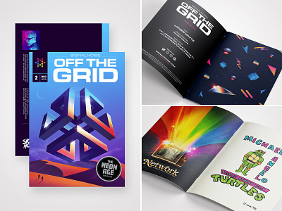 OFF THE GRID 2 art zine 1980s art book design illustration outrun publication retro retrowave signalnoise synthwave vaporwave zine