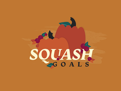 Squash Goals color palette design illustration illustrator photoshop pumpkin squash thanksgiving typography vector