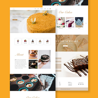 Cup Cake - Landing Page design ui web