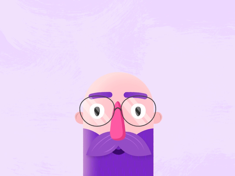 Butterfly 2d 2d animation 2d art 2danimation aescripts bald beard butterfly face gif glasses head joystick n sliders joysticksnsliders loop purple wonderful