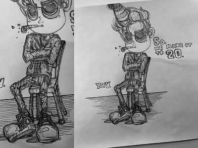 So we made it to 20. boy cartoon cartoon illustration character design comicbook daily design pencildrawing sketch skyguy