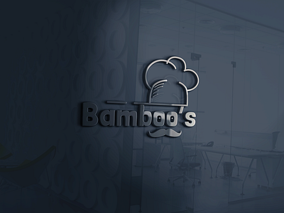 3D glass window mockup
