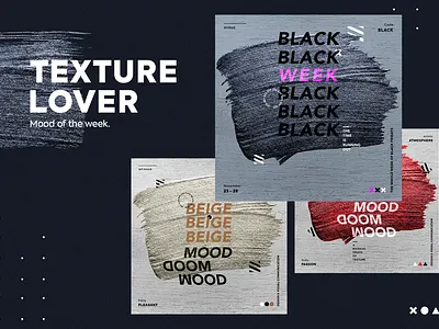 Texture lovers abstract art black black friday branding brush color design details graphic design identity illustration mood poster texture typography weeklyconcept