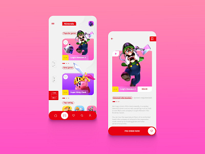 App Store Game 🎮 app design creative design game action game adventure interaction interaction design interface mariobros minimal mobile design nintendo switch playstation4 uidesign ux design xbox