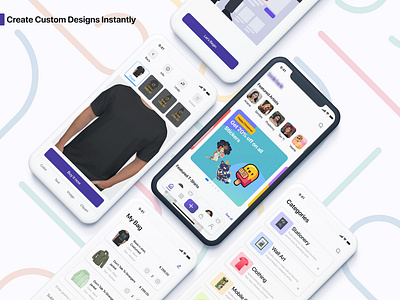 Print Your Own Design 2d app artwork custom customize design digital embroidery experience illustration information printing t shirt design ui uiux user ux vector