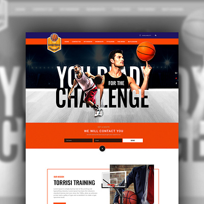 BasketBall Training Website sports ui ux webdesign website