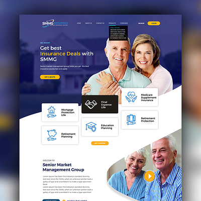 SMMG insurance senior ui ux webdesign website