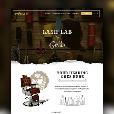 Lashlab by Ethan lash salon ui ux webdesign website