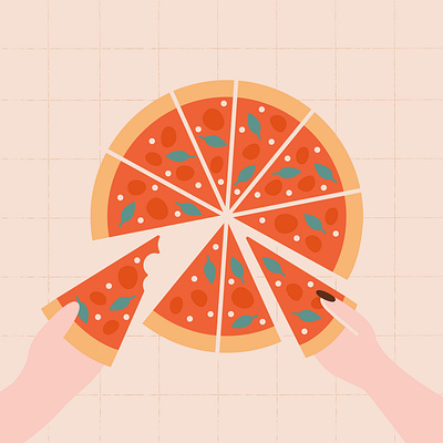 When life gives you pizza adobe illustrator graphic design illustration vector
