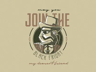 Happy black friday! black friday graphic design illustration star wars stormtrooper vintage