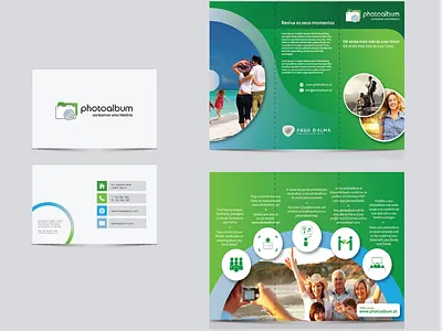 Business card and Flyer photoalbum branding business card flyers logo stationery