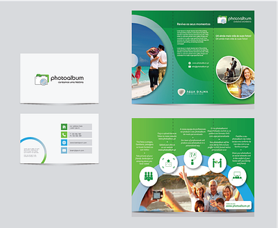Business card and Flyer photoalbum branding business card flyers logo stationery