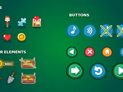 UI icons and buttons Veggies4MyHeart ui uidesign uiux user interface ux