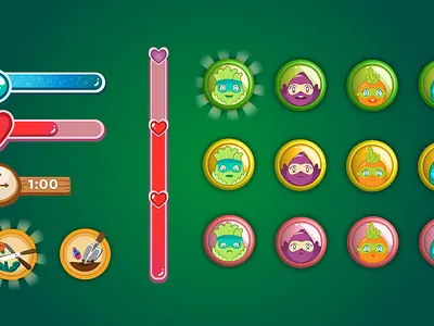 UI HUD Veggies4MyHeart game art hud ui uiux user interface