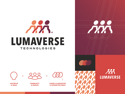 Lumaverse V2 badge branding emblem logo icon idea illustrator lightbulb logo monogram vector