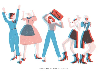 Dancing queen branding design design draw illustration illustration design ui