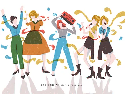 Dancing queen design design draw illustration illustration art banner design illustration design