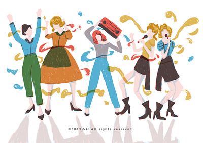 Dancing queen design design draw illustration illustration art banner design illustration design