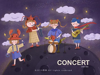Sky concert design design draw illustration illustration art banner design