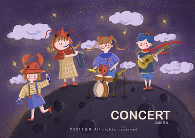 Sky concert design design draw illustration illustration art banner design