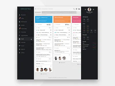 Orkistra dashboad interaction ui ui design user interface
