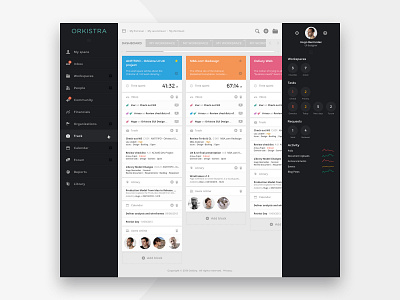 Orkistra dashboad interaction ui ui design user interface