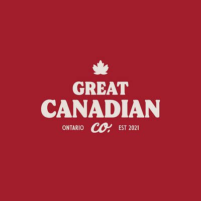 Great Canadian Company branding canada canadian logo maple leaf ontario red retro vintage