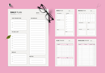 Work From Home - Daily Planner, Weekly Planner, Monthly Planner weekly