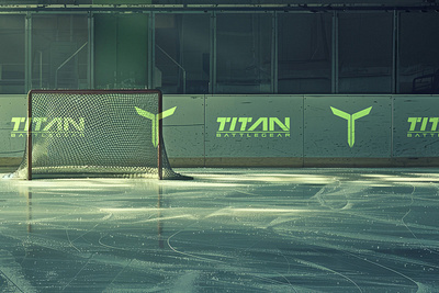 TITAN // Rink Branding apparel brand brand design branding design graphic design green guidelines hockey identity logo logo design sport technical