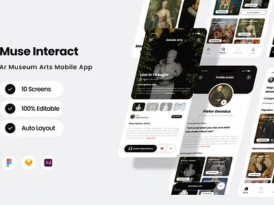 A Revolutionary Museum App UI 🎨🖼️ 3d animation branding graphic design logo motion graphics ui