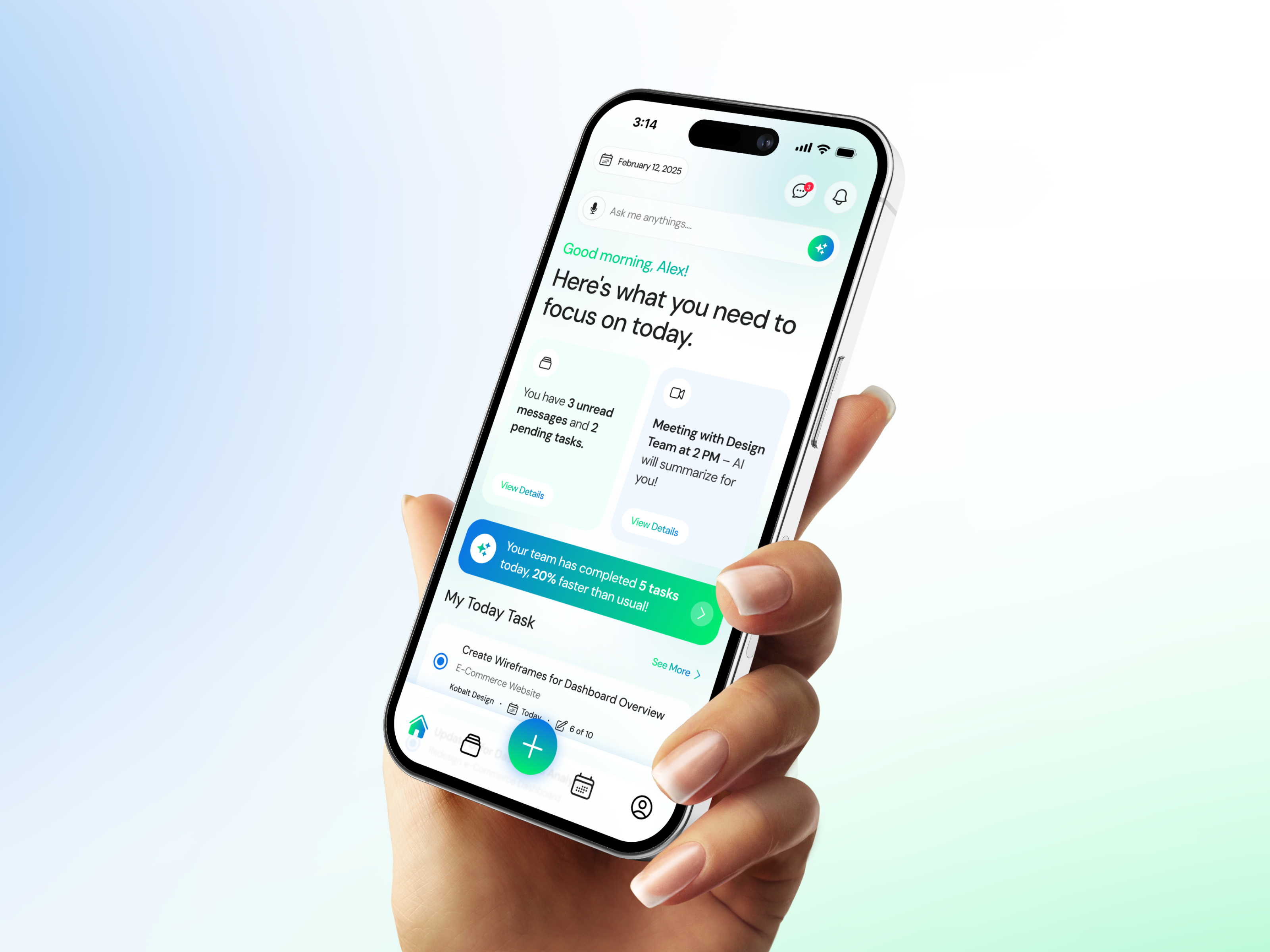 Synapz - AI Collaboration App ✨ ai apolo app b2b chat collaboration dpopstudio gpt mobile synaps task ui ux
