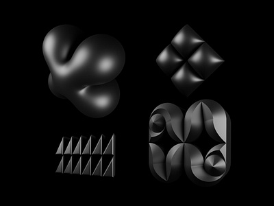 Design assets: 3D Dark Geometric Shapes Collection 3d 3d assets 3d illustration 3d shapes brand design branding download free graphic assets graphic design illustration resources ui ux web design