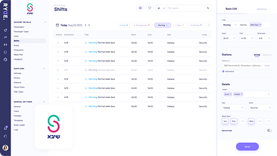 Dashboard - employees rides dashboard design ux