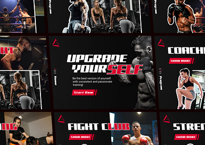 Gladiator - Fitness Website (GYM) gym landing page ui website