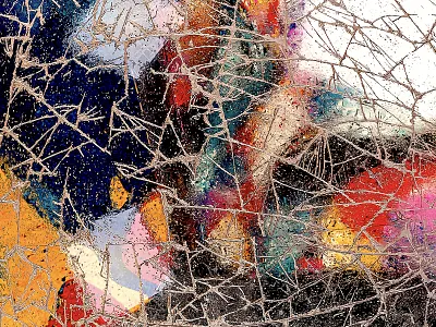 Broken glass 3d 3d art abstract abstract art abstraction adobe dimension black mirror blur broken colorful design dimension glass illustration mirror shape