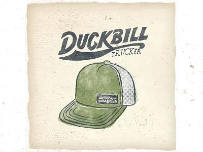 OTF 011 patagonia duckbill trucker fashion handmade illustration patagonia trailrunning typography