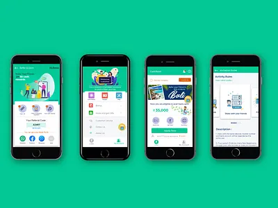 CashBean App app design illustration landingpage ui ux