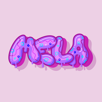 Mela bubble bubble graffiti art lettering typography