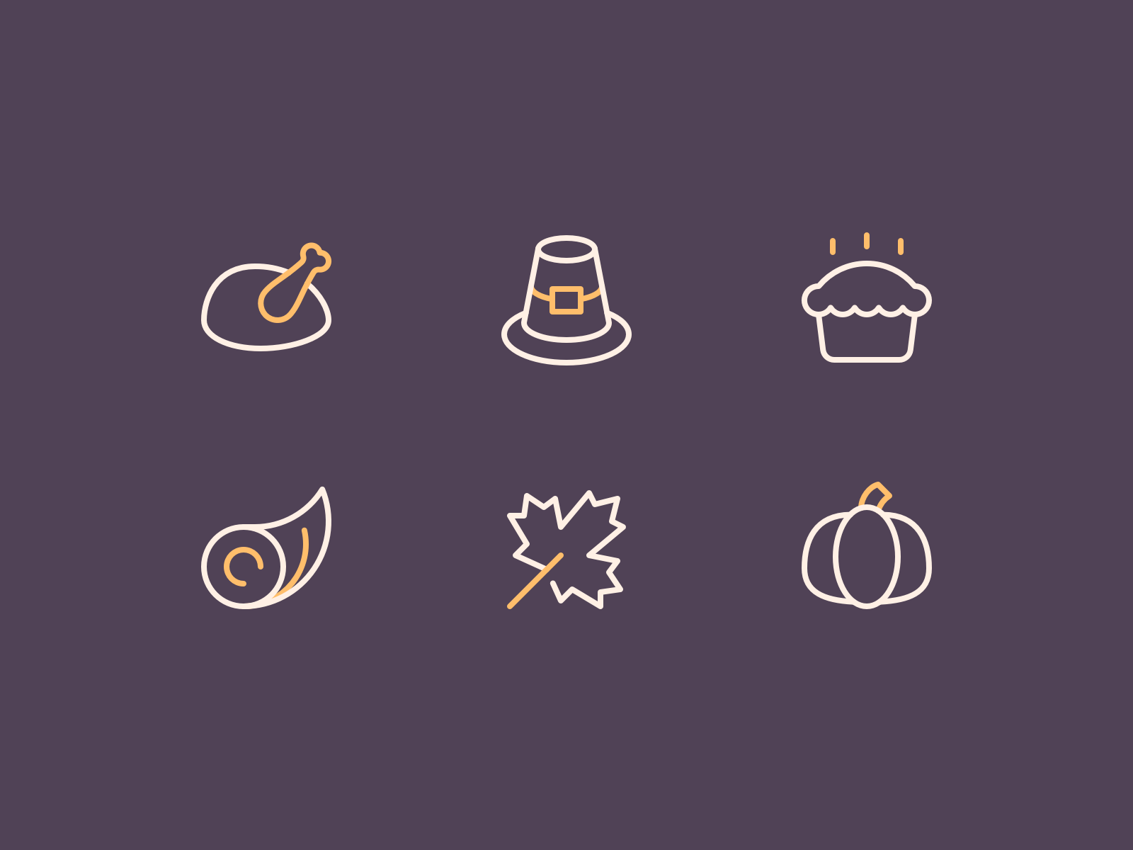 Example of Thanksgiving Icons