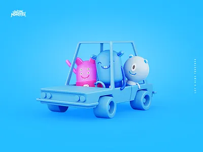 Social Monster Agency Rebranding + Brand heroes 3d b3d blender3d brandheros car facebook illustraion instagram interactivevision intervi linkedin lowpoly monsters rebranding redesigne ride socialmonster ui