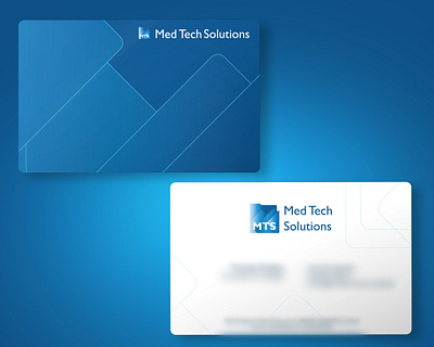 business cards med tech solutions branding design flat illustration illustrator logo minimal vector