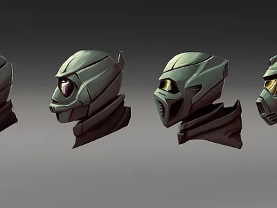 Helmets Sci-fi 2d art concept digital engineer game game art helmet medic sci fi shooter sniper