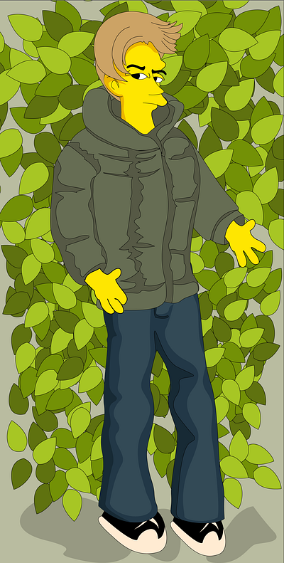 Simpsons style illustration character illustraion illustration simpson simpsons