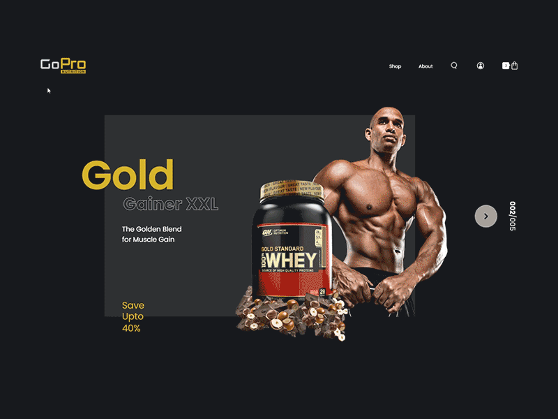 GoPro Nutrition nutrition ui uiux web website