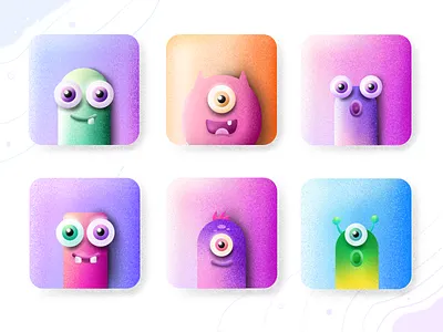 User avatar part 2 app application avatars brush characters cute design gradient icon illustration ios neel prakhar profile sharma trending ui users vintage web